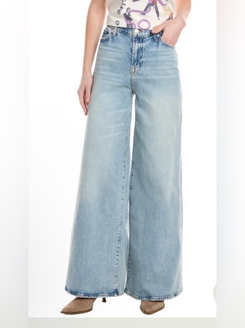 7 For All Mankind Marie Wide Leg Cotton Jeans Women Size 30 New
